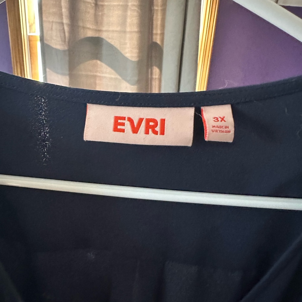Navy EVRI sheer top